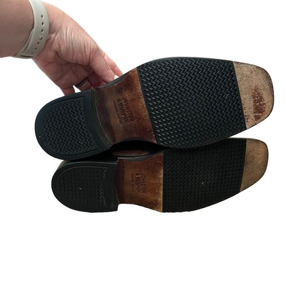 Johnston & Murphy Men’s Leather Cap Toe Oxfords Dress Shoes Tan Size 8.5 - Picture 9 of 12